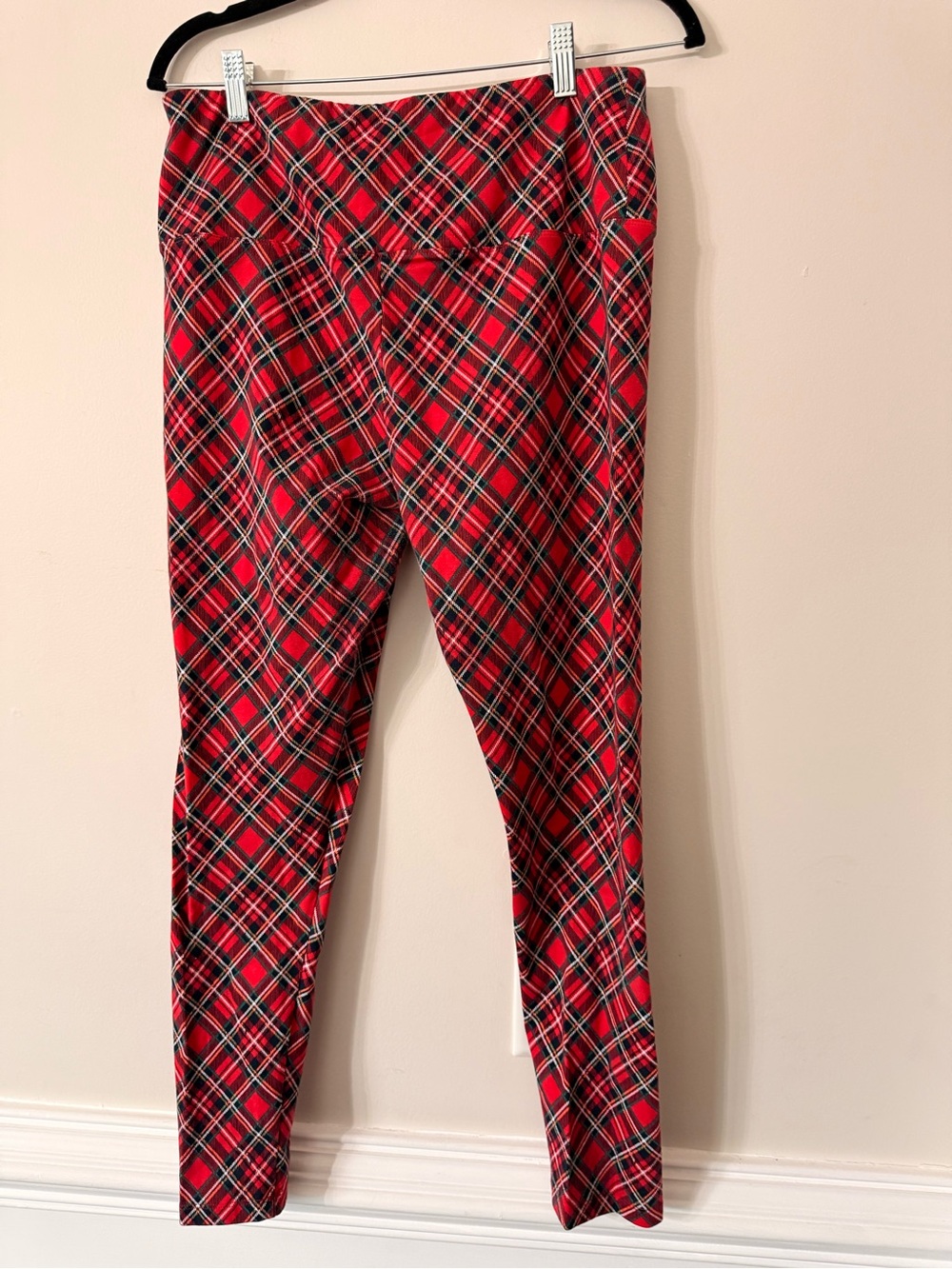 Red Plaid Kids Leggings